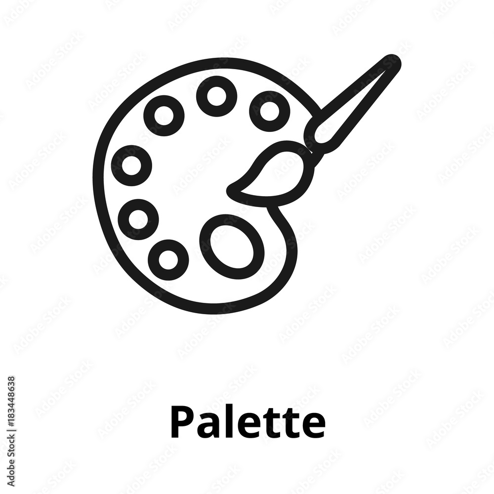 Palette thin line icon Palette thin line icon
