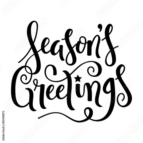 SEASON’S GREETINGS brush calligraphy