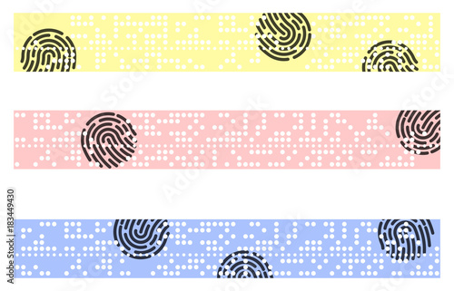 Perforated punched tape, digital footprint