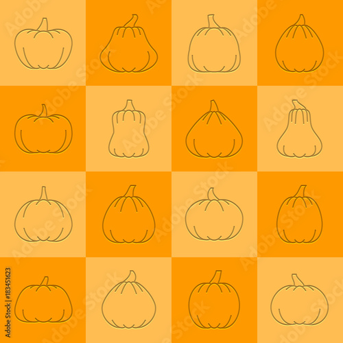 Halloween Pumpkin icon set emboss line with shadow