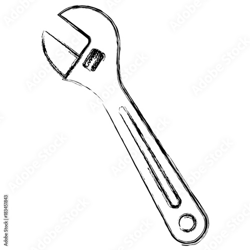 wrench key isolated icon vector illustration design