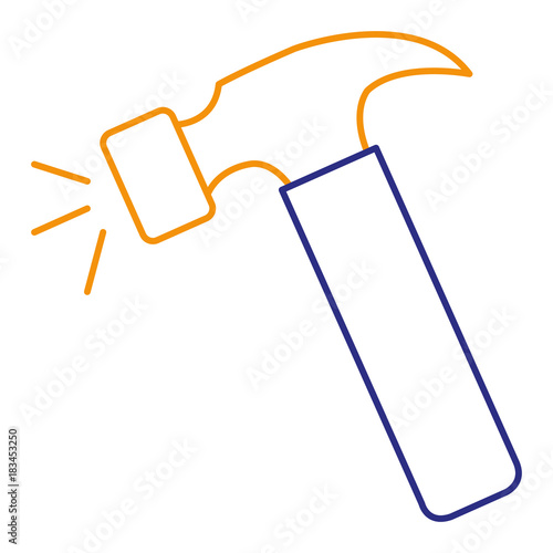 hammer tool isolated icon vector illustration design