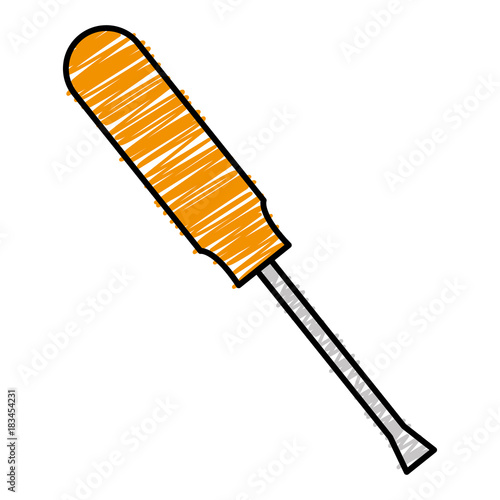 screwdriver tool isolated icon vector illustration design