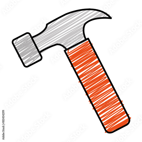 hammer tool isolated icon vector illustration design