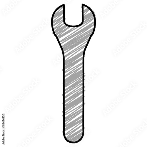 wrench key isolated icon vector illustration design