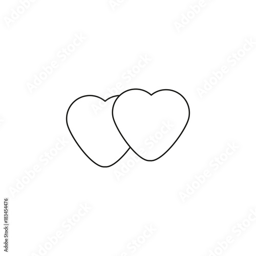 live hearts linear icon