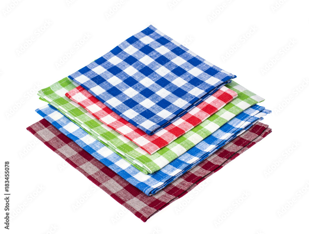 Napkins and kitchen towels of different colors Napkins and kitchen towels of different colors