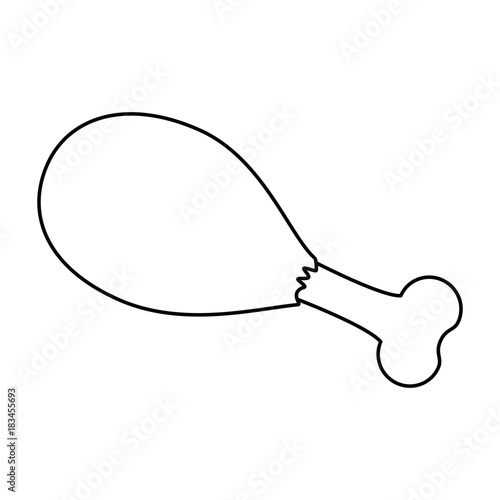 chicken thighs isolated icon vector illustration design