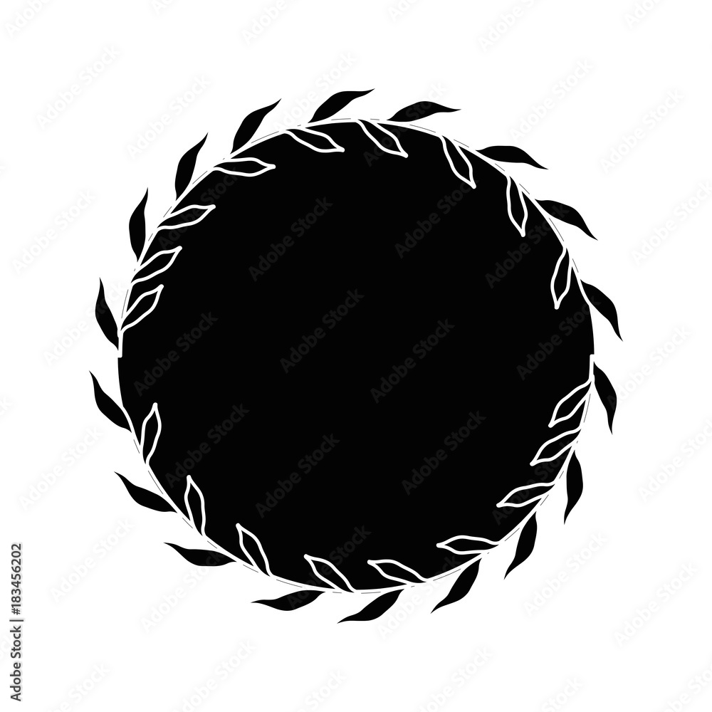 Obraz premium wreath leafs crown icon vector illustration design