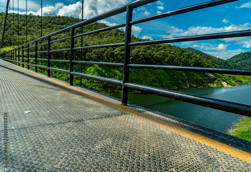 Fototapeta premium Black iron railing
