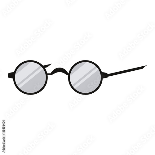 Glasses with round frame icon vector illustration graphic design