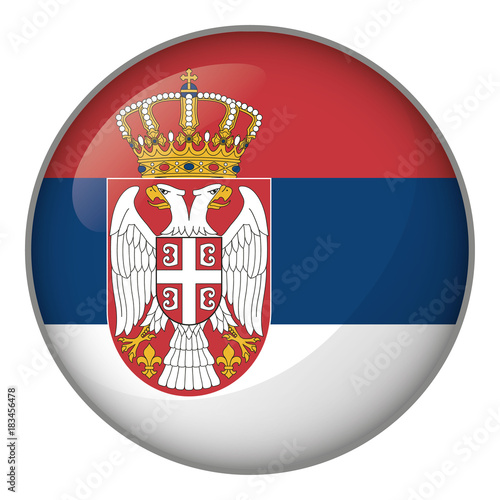 
Icon representing button flag of Serbia. Ideal for catalogs of institutional materials and geography photo