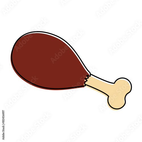chicken thighs isolated icon vector illustration design