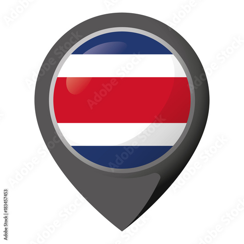 Icon representing location pin with the flag of Costa Rica. Ideal for catalogs of institutional materials and geography Free Download Icon representing location pin with the flag of Costa Rica. Ideal for catalogs of institutional materials and geography - GFXLoad