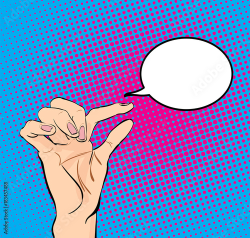 Women's hand showing a small size. Women's hand. Woman's fingers meaning small size