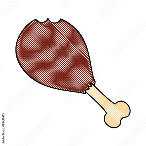 chicken thighs isolated icon vector illustration design