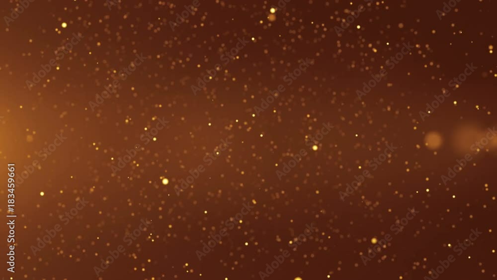 Abstract bokeh golden dust particles. Seamless loop Abstract bokeh golden dust particles. Seamless loop