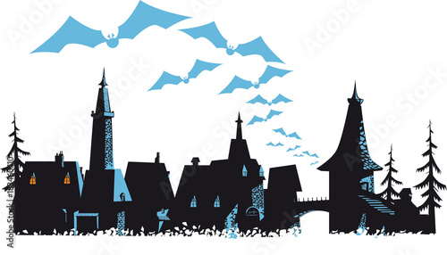 Transylvania landscape fairytale silhouettes