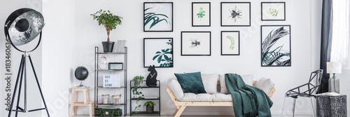 Living room with designer lamp