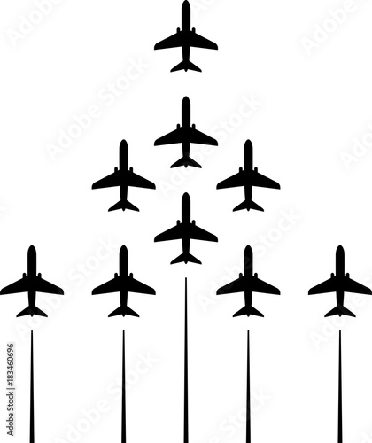 Airplane Flying Formation, Air Show Display, The Disciplined Flight