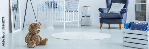 Marinistic baby room interior photo