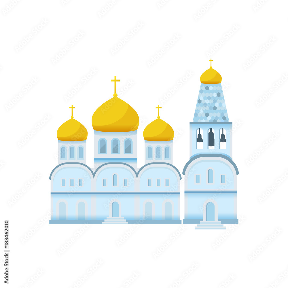 Flat orthodox christian church icon