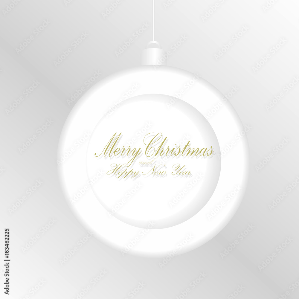 Naklejka premium Greeting card with Merry Christmas. Vector illustration
