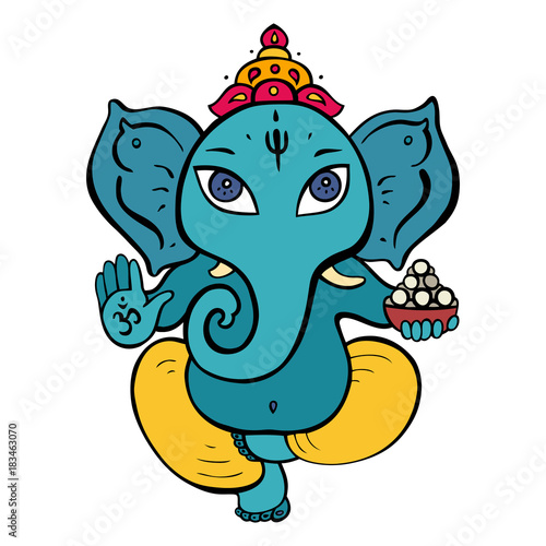 Ganapati Meditation in lotus pose