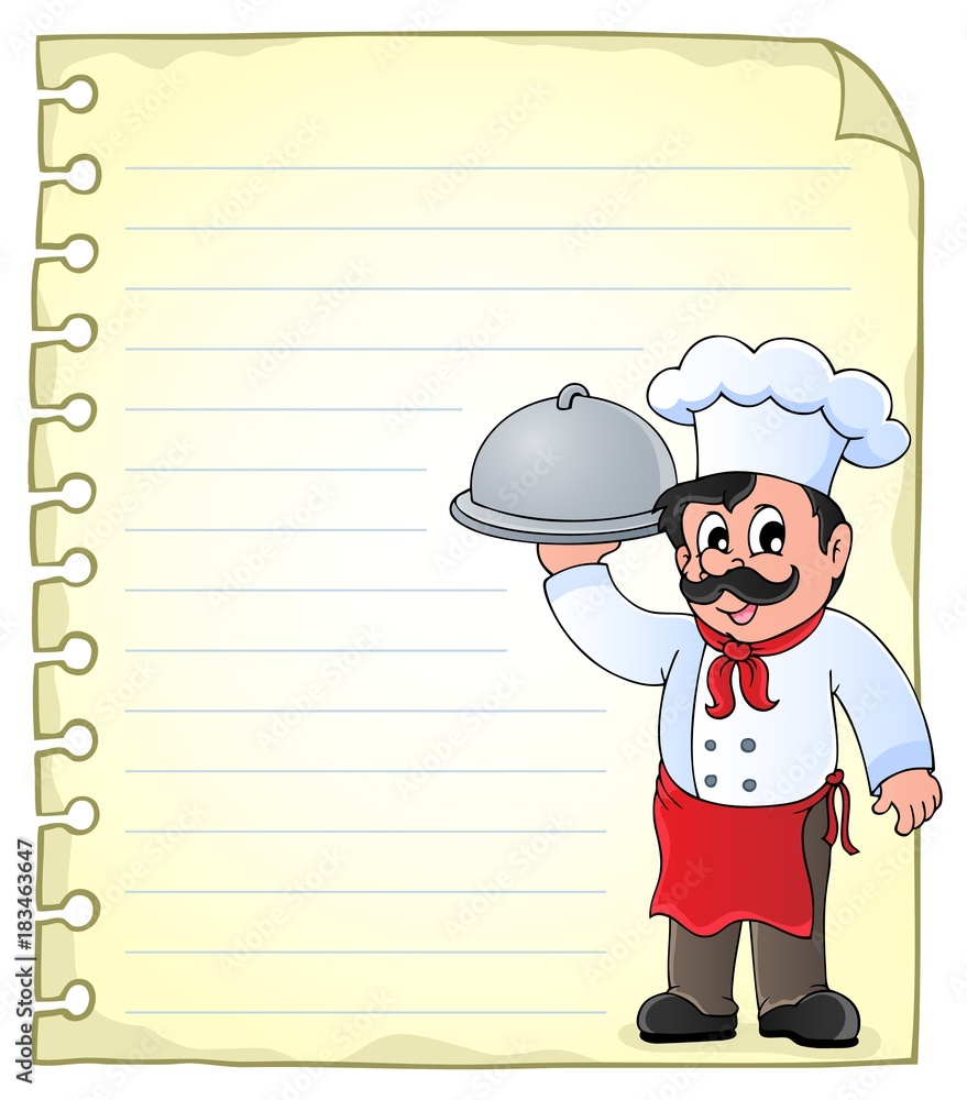 Notepad page with chef theme 1 Notepad page with chef theme 1