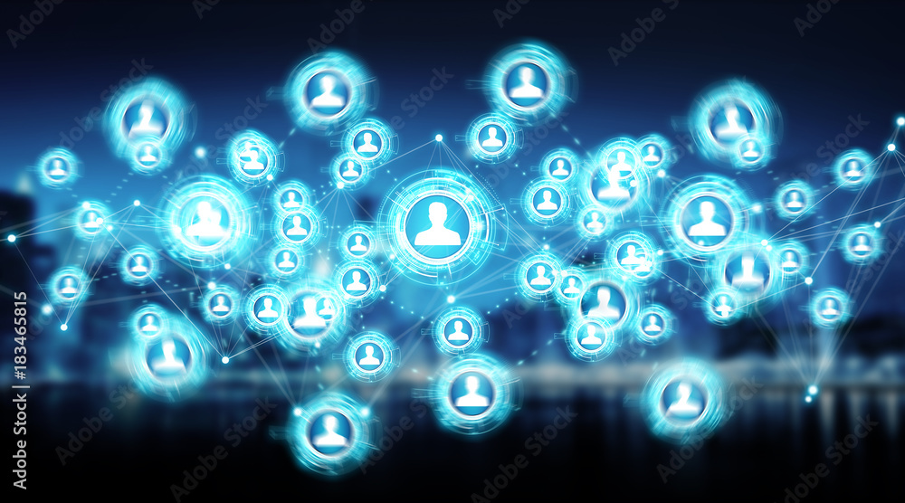 Social media digital interface background 3D rendering Social media digital interface background 3D rendering