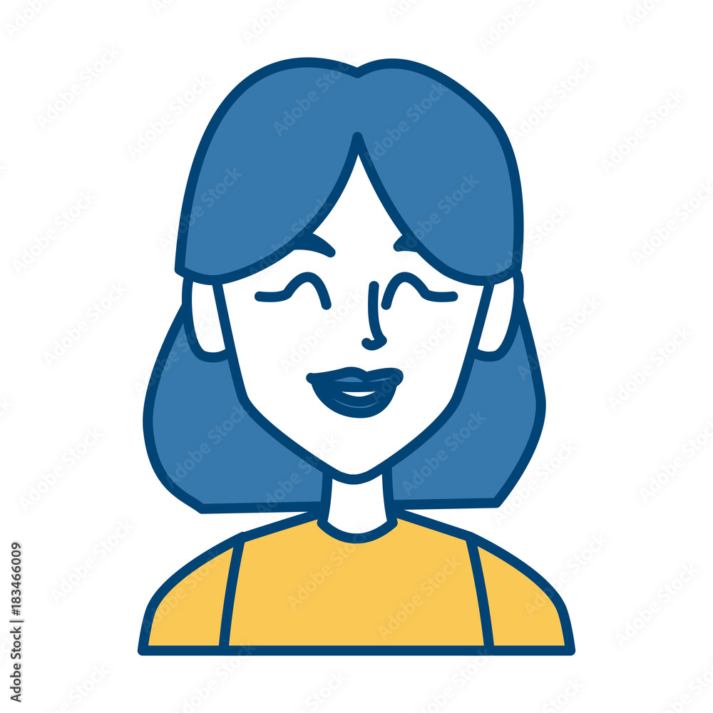 beautiful woman smiling face icon vector illustration graphic design beautiful woman smiling face icon vector illustration graphic design