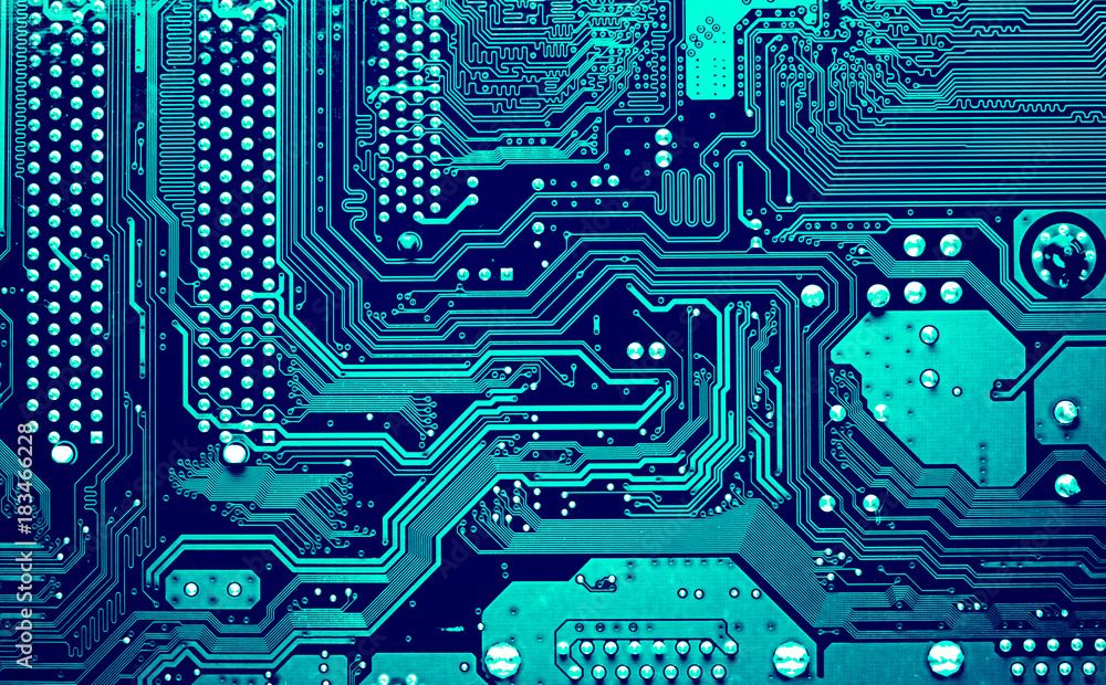 Circuit board. Electronic computer hardware technology. Motherboard digital  chip. Tech science background. Integrated communication processor.  Information engineering component. Stock Photo | Adobe Stock