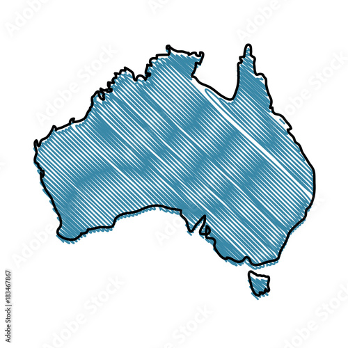 australia country map icon
