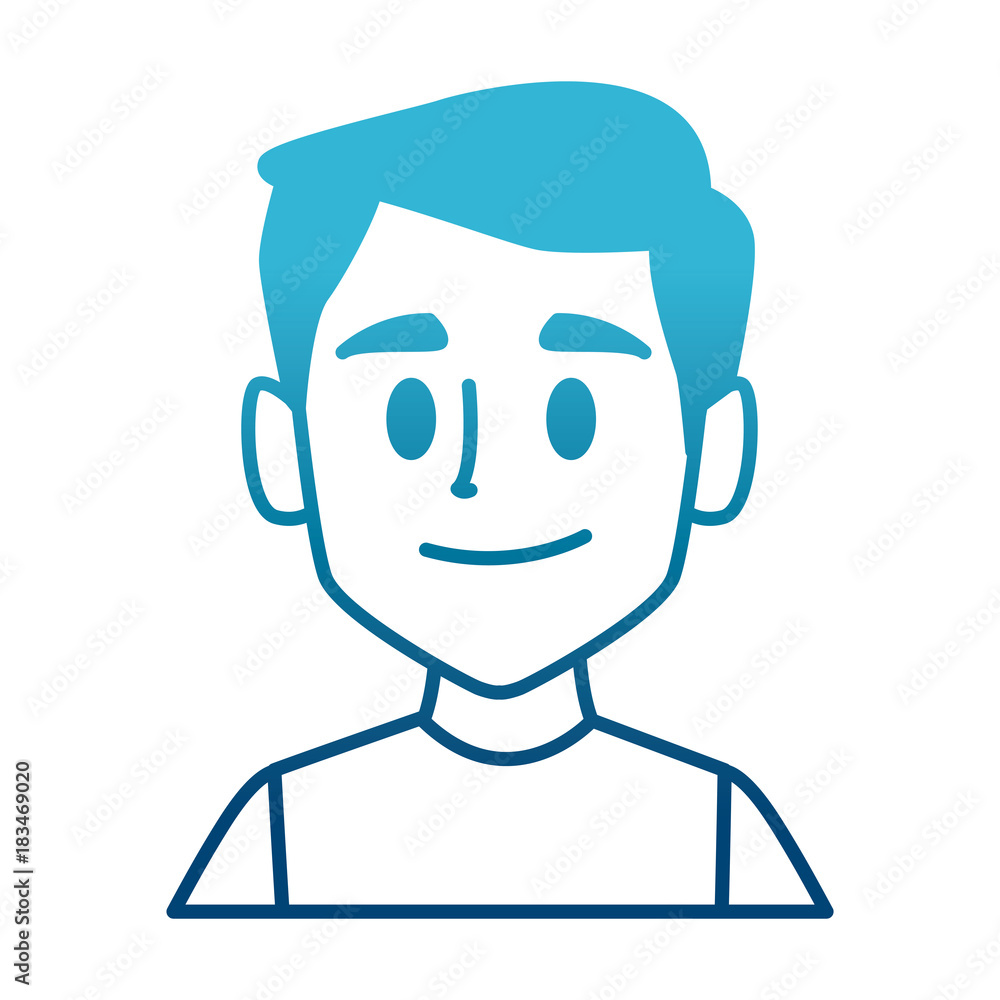 Man face smiling cartoon icon vector illustration graphic design Man face smiling cartoon icon vector illustration graphic design
