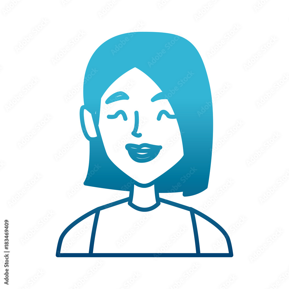 beautiful woman smiling face icon vector illustration graphic design beautiful woman smiling face icon vector illustration graphic design