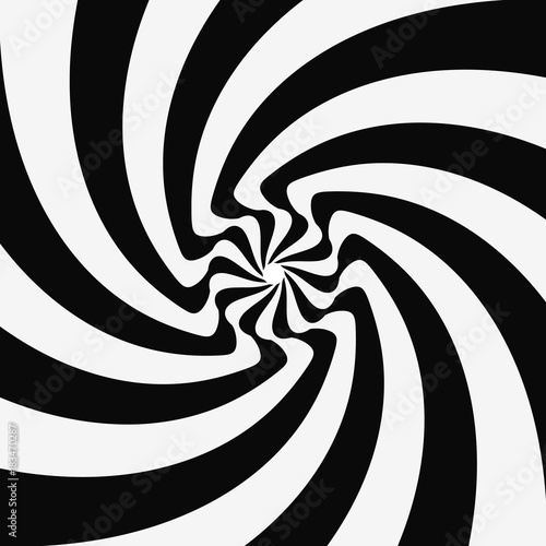 Pattern with optical illusion. Black and white background. Vector illustration. © Login