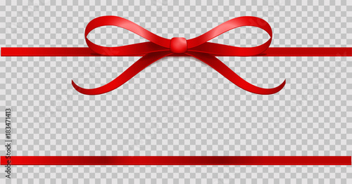 Rote Schleife doppelt Geschenke Weihnachten Geburtstag transparent