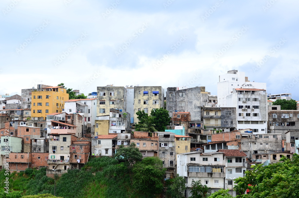  irregular occupation in big city in Latin america