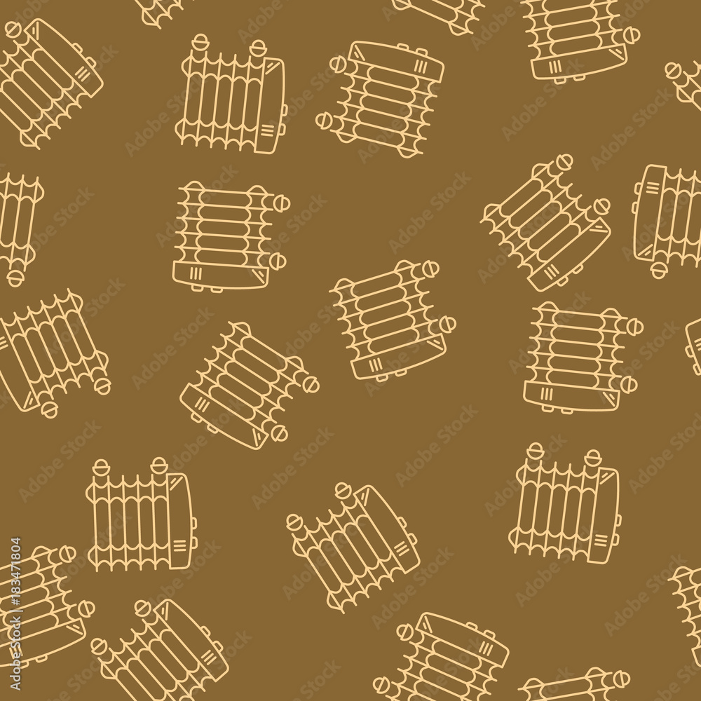 House Heating Vector Seamless Pattern