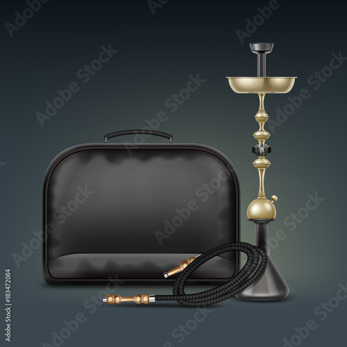 Big golden hookah