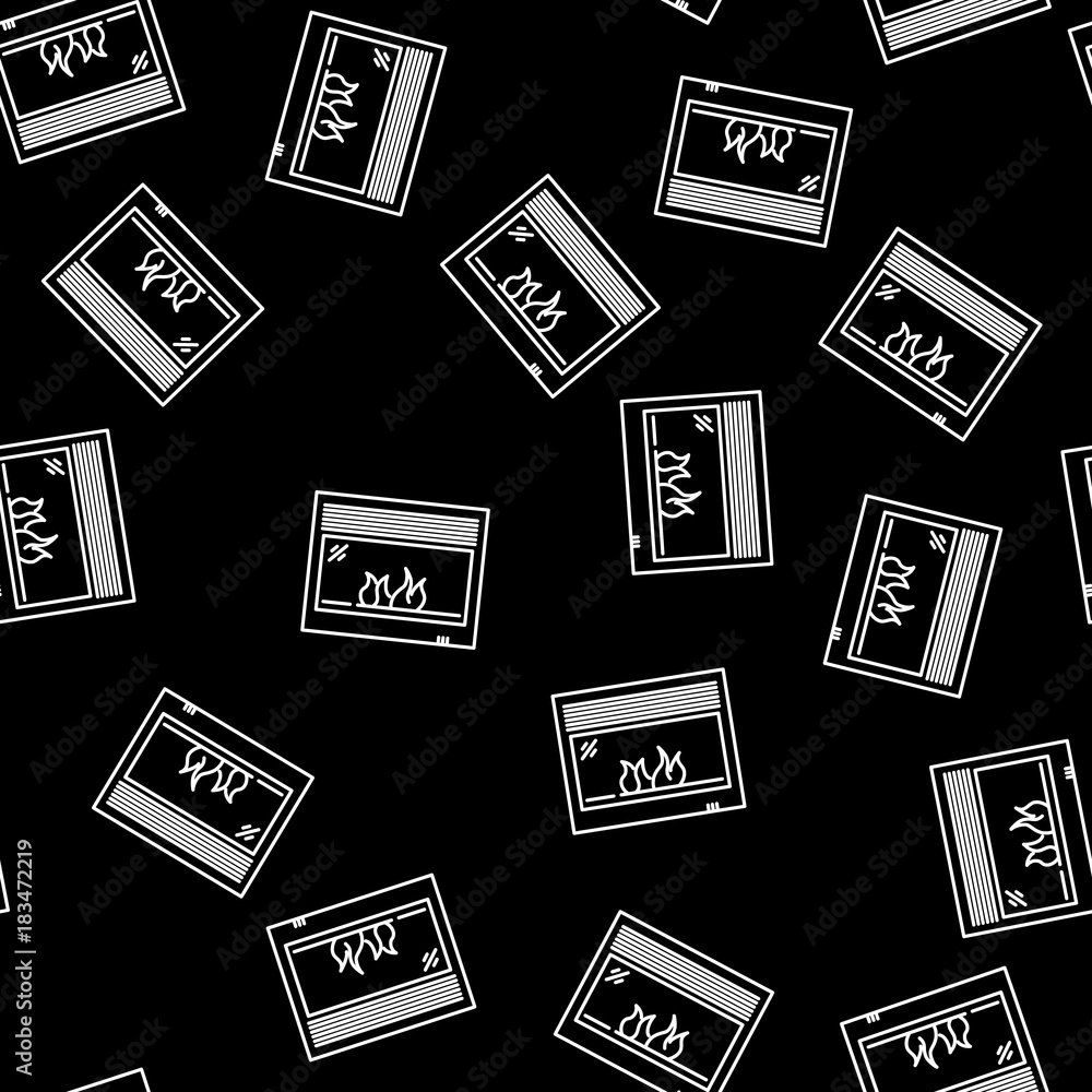 House Heating Vector Seamless Pattern House Heating Vector Seamless Pattern