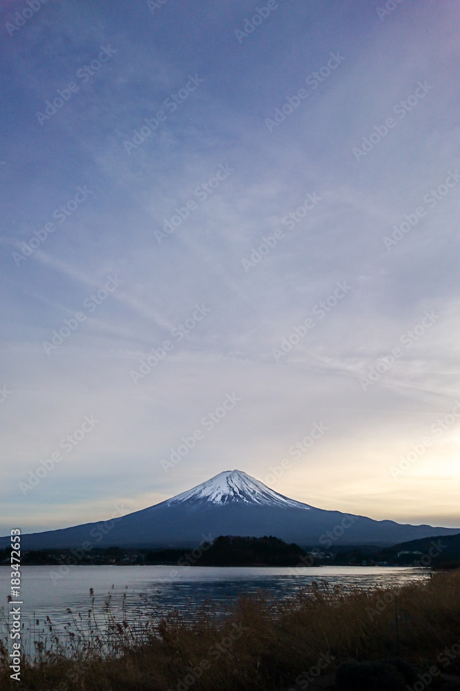 Fuji mountain and sky view