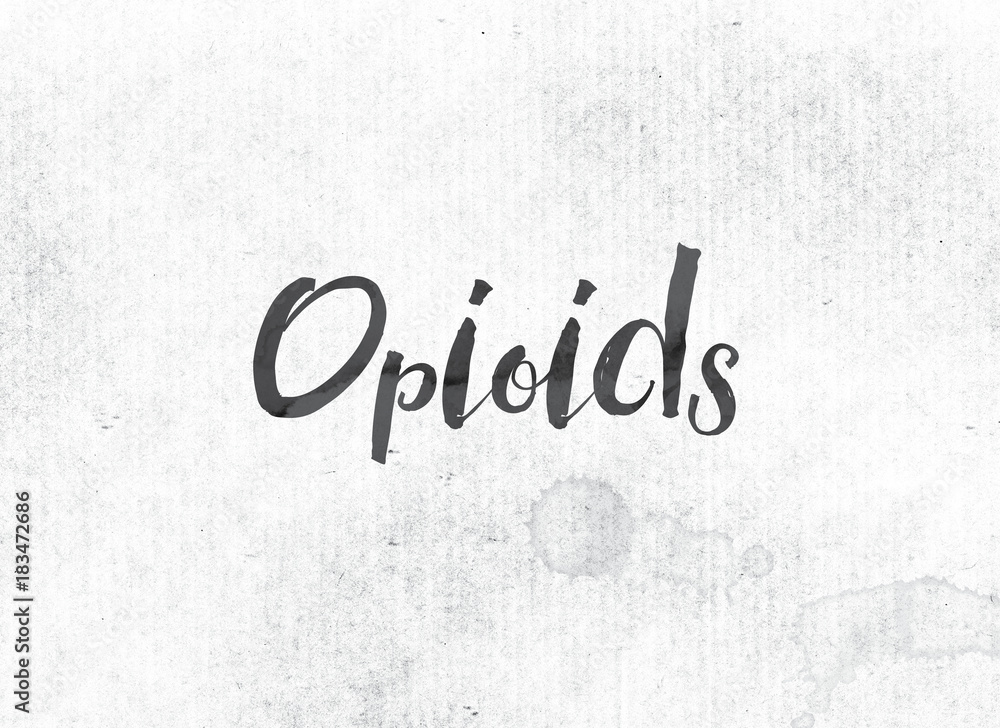 Opioids Concept Painted Ink Word and Theme Opioids Concept Painted Ink Word and Theme