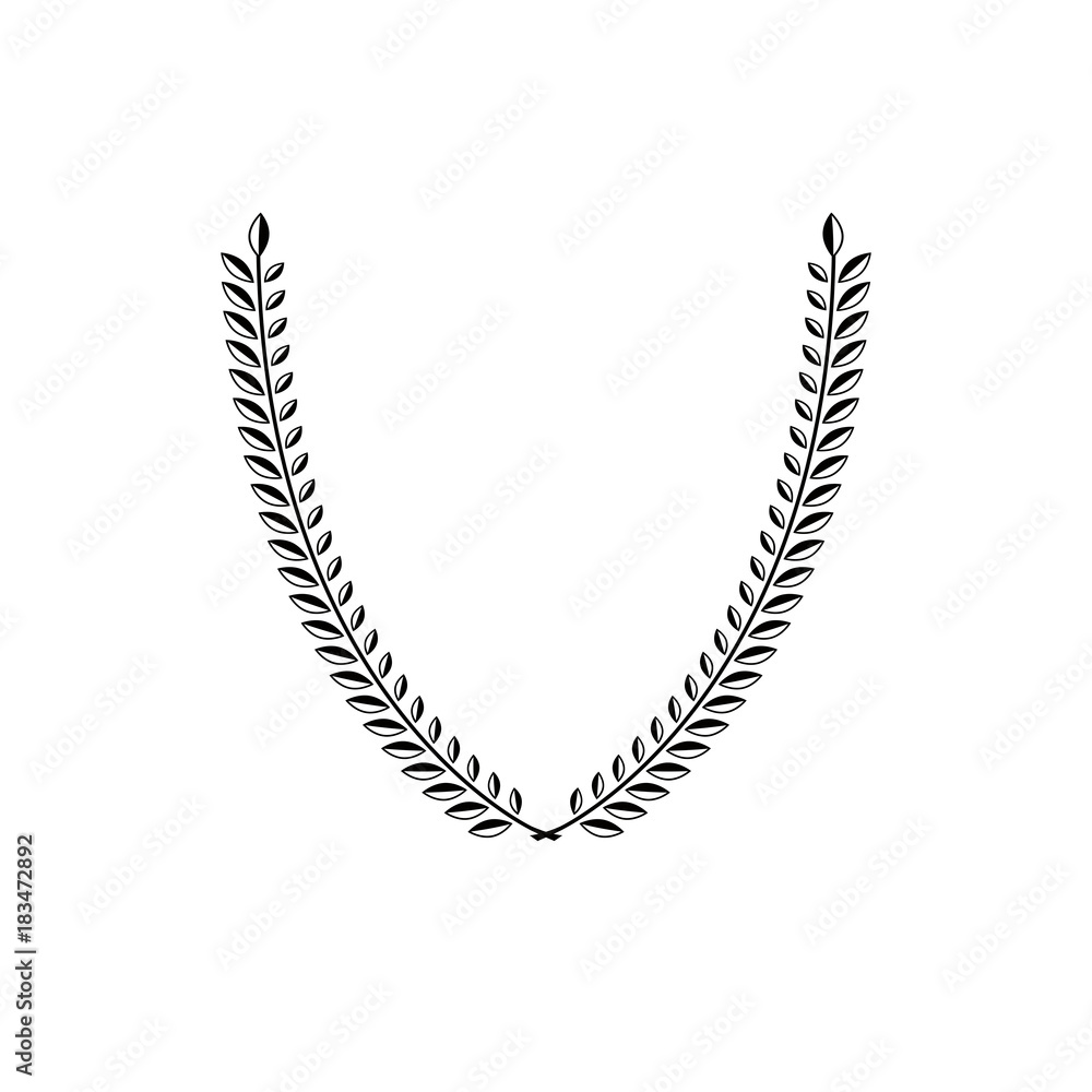 Laurel Wreath floral ancient emblem. Heraldic vector design element. Retro style label, heraldry logo. Laurel Wreath floral ancient emblem. Heraldic vector design element. Retro style label, heraldry logo.