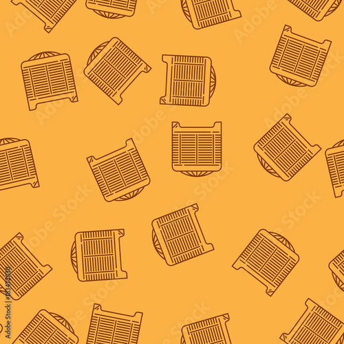 House Heating Vector Seamless Pattern