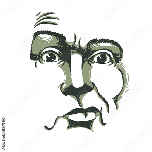 Monochrome vector hand-draw...