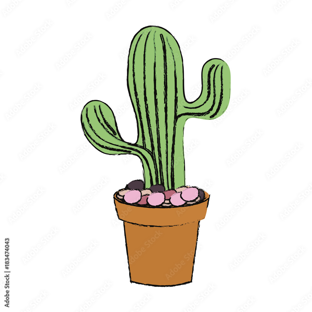 cartoon cactus in a pot cartoon cactus in a pot
