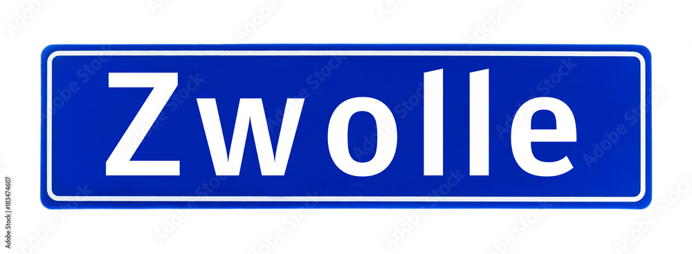 City limit sign of Zwolle, The Netherlands City limit sign of Zwolle, The Netherlands
