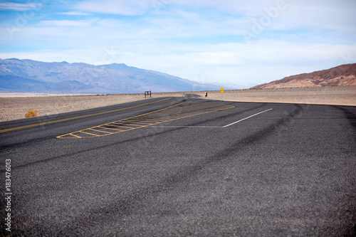 Empty parking area in Death Valley National Park