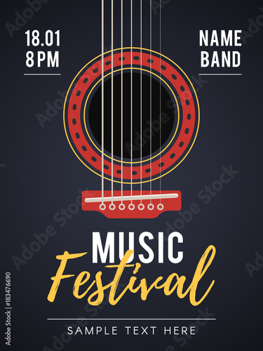 Acoustic music festival poster